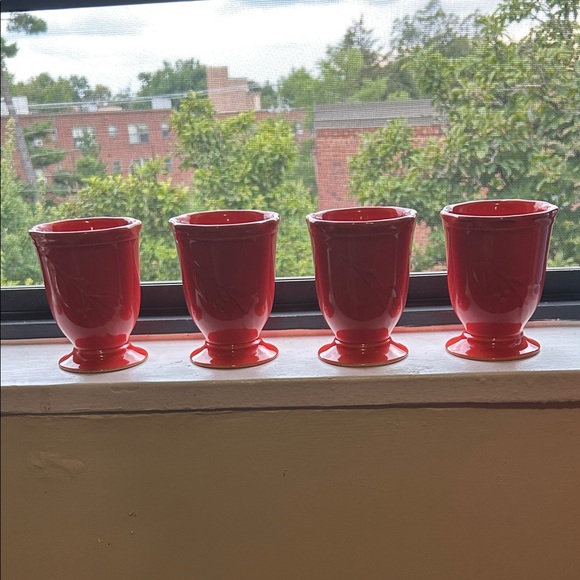 Red Ceramic Ice Cream Sundae Set* - Picture 10 of 14